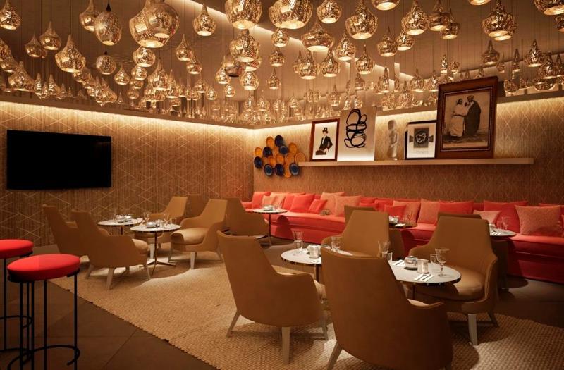 힐튼 탕헤르 시티 센터 호텔 앤 레지던스 외부 사진 The interior of the lounge